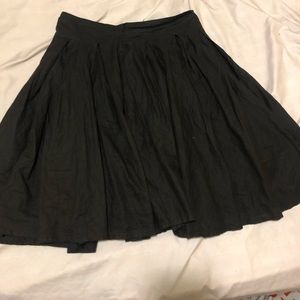 Black flare skirt